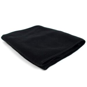 boxed-gifts Winter Polyester Fleece Scarf for Men and Women. Solid Colors - Black