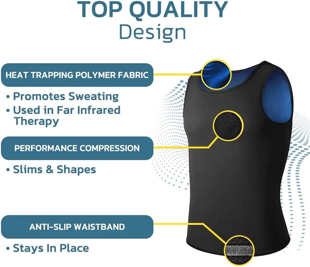 HAIION CGTFY Gynecomastia Compress Tank Top, Compression Tank Top Men, Men Slimming Body Shaper Vest (L/XL) Multicolor