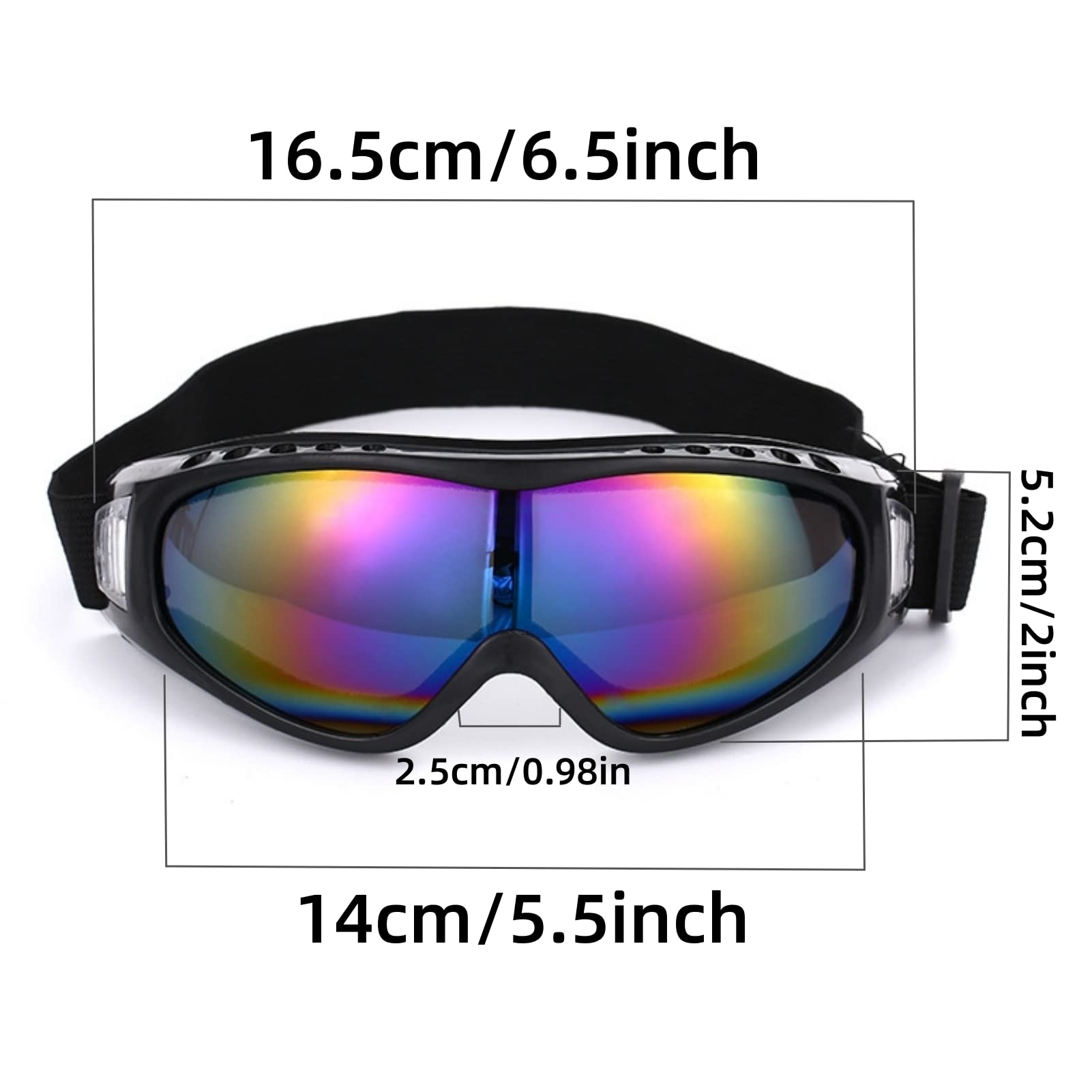 Hainew Ski Goggles Snowboard Goggles, Motorcycle Goggles UV Protection Anti-fog Winter Snow Sports Snow Goggles for Men Women Adult Youth Snowmobile Skiing Skating 3 Pack