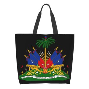 haiti haitian flag tote bag large women casual shoulder bag handbag cute sling bag for women men