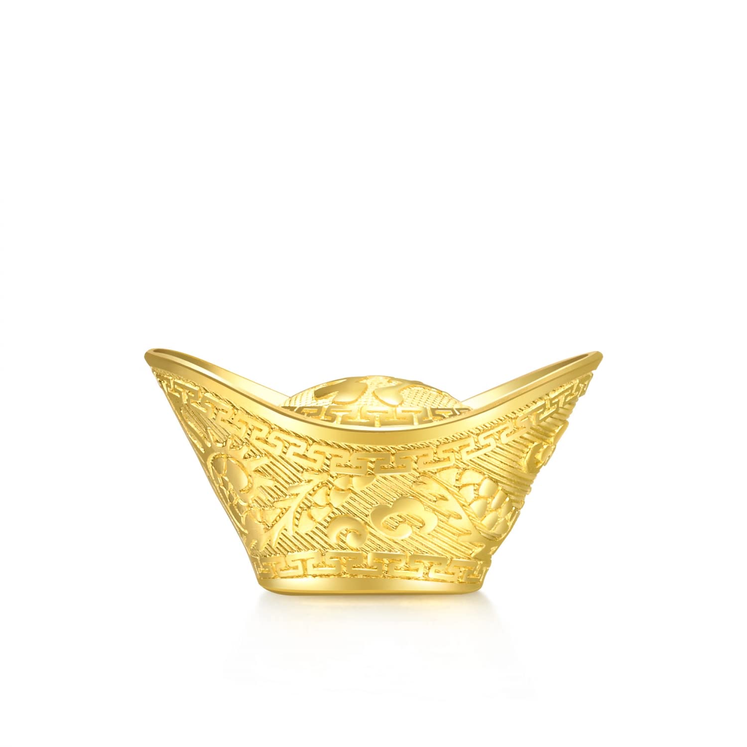 Chow Sang Sang 999.9 24K Solid Gold Price-by-Weight 3.74g Gold Yuanbao Gold Ingot Gold Ornament for Women and Men 93957O