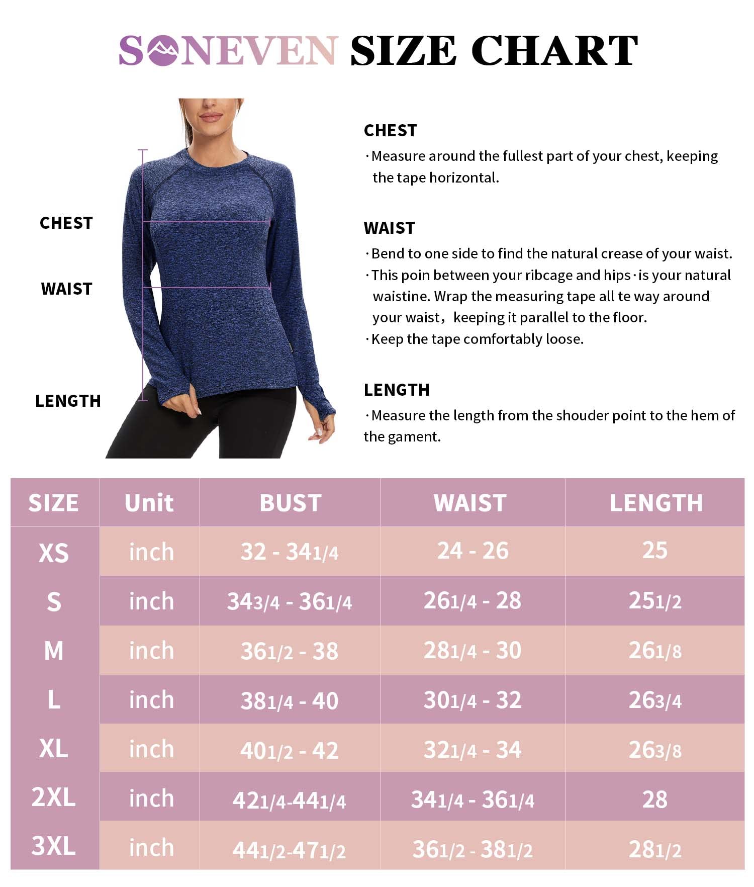 Fleece Lined Shirt for Women Long Sleeve Running Shirts with Thumb Holes（Navy-Grey,Medium