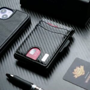 umoven Wallet for Men - with Money Clip Slim Leather Slots Credit Card Holder RFID Blocking Bifold Minimalist Wallet