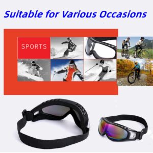 Hainew Ski Goggles Snowboard Goggles, Motorcycle Goggles UV Protection Anti-fog Winter Snow Sports Snow Goggles for Men Women Adult Youth Snowmobile Skiing Skating 3 Pack