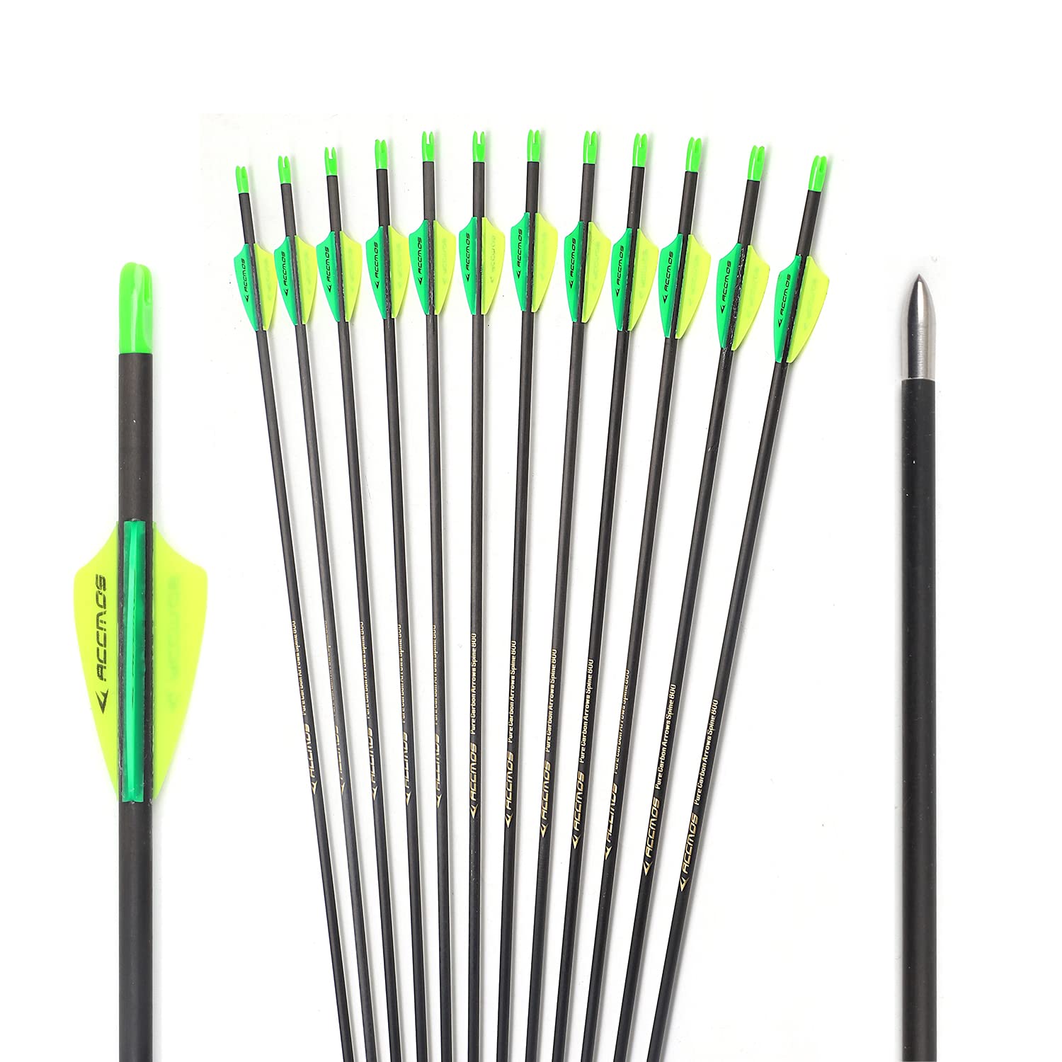 700-Spine Arrow 28-Inch Arrow Target Practice Arrow Hunting Arrow Carbon Arrows Compound Bow Recurve Bow Adult Youth Archery Indoor Outdoor Shooting Bullet Field Tip 12pc Style2