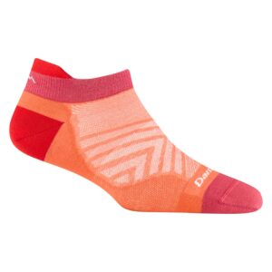 Darn Tough Women's Run No Show Tab Ultra-Lightweight Sock (Style 1043) - Coral, Small