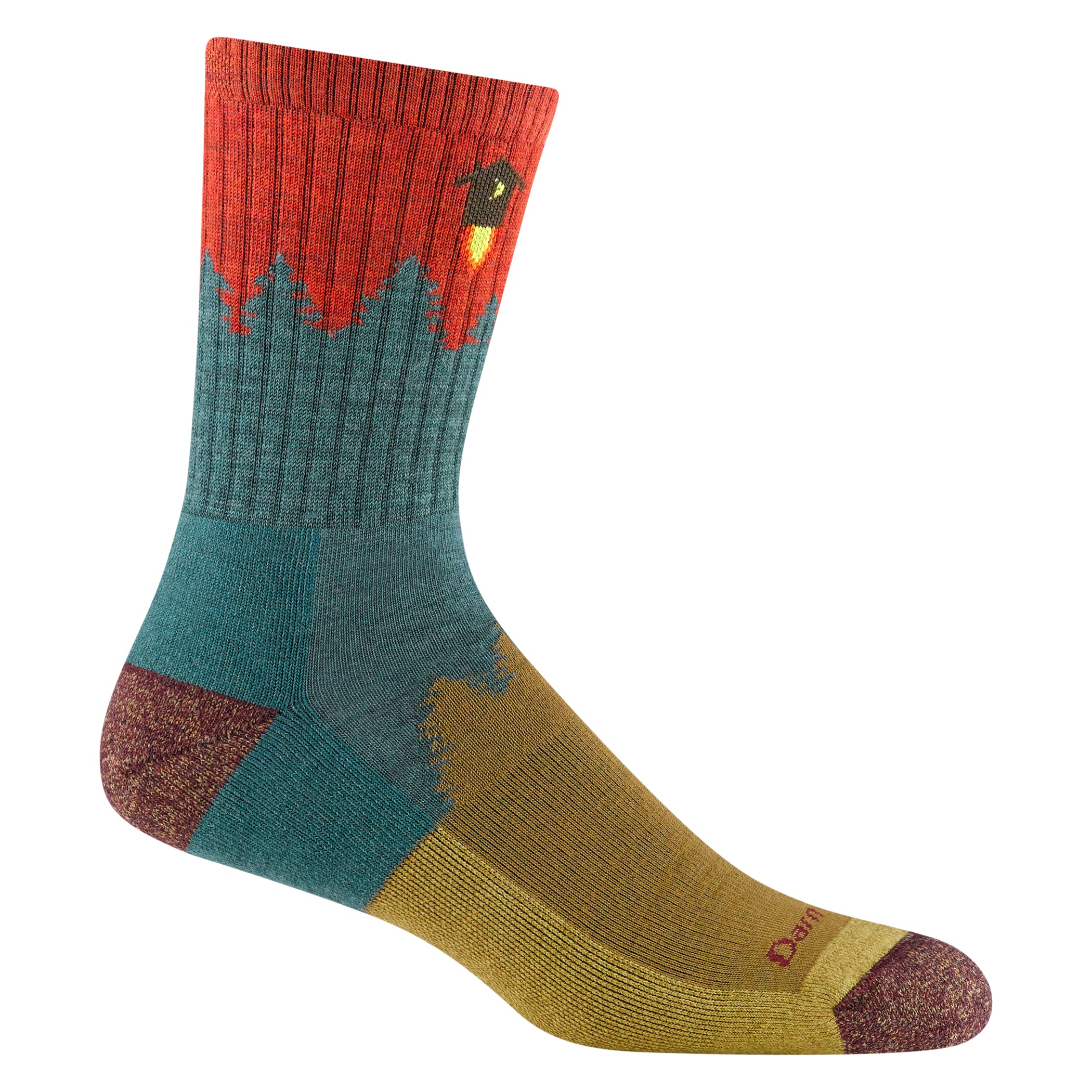 Darn Tough Men's Number 2 Micro Crew Midweight with Cushion Sock (Style 1974) - Teal, Large