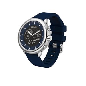 fossil men's or women's gen 6 wellness edition 44mm silicone hybrid smart watch, color: navy (model: ftw7082)