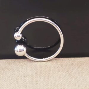 Minimalist Double Ball Bead Ring for Women Statement Expandable Open Rings Comfort Fit Fashion Lucky Christmas Birthday Jewelry