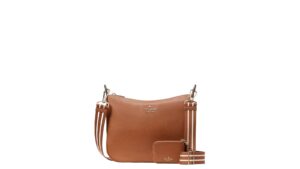 kate spade new york large rosie crossbody shoulder handbag adjustable strap (ginger)