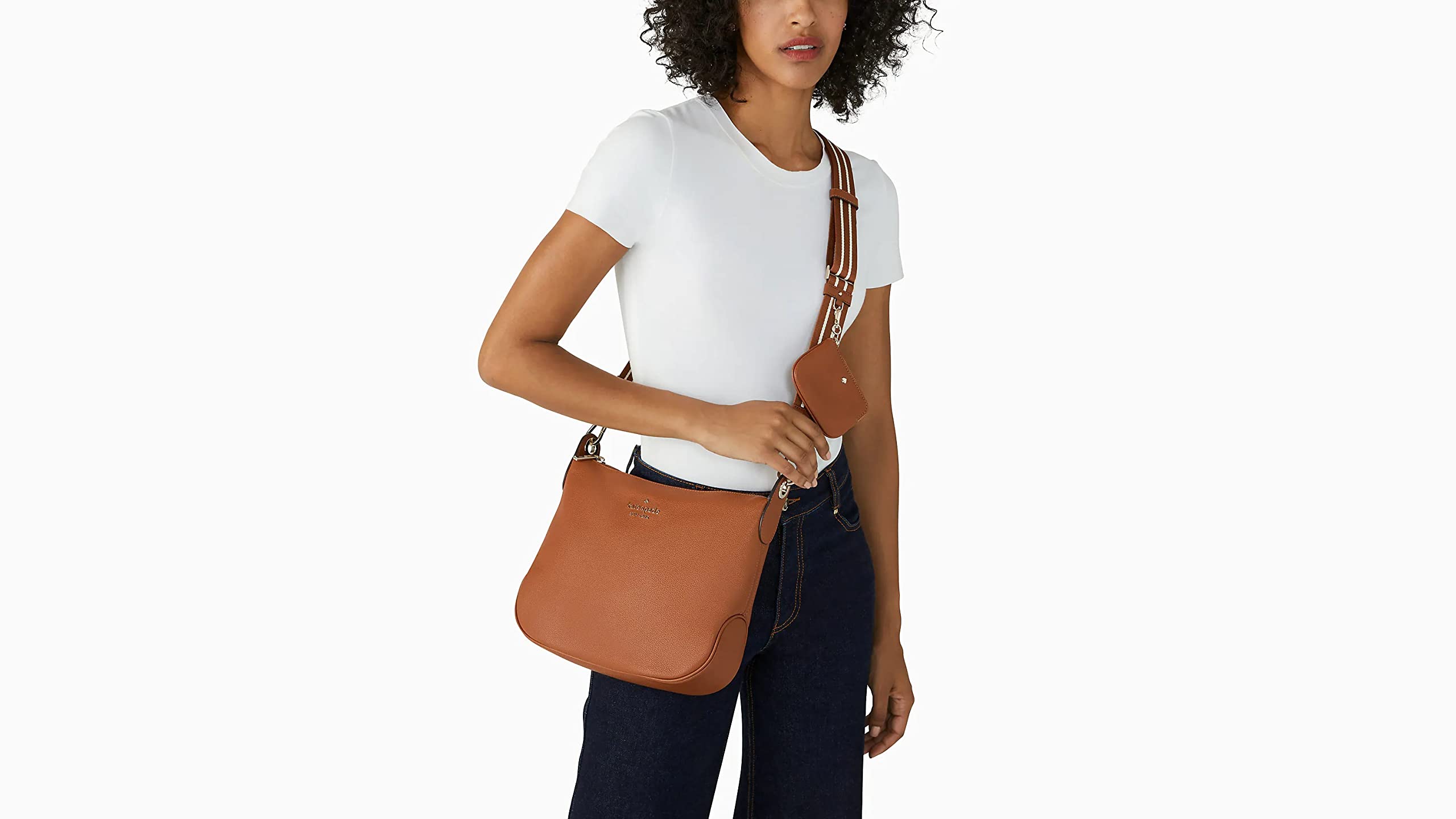 Kate Spade New York Large Rosie Crossbody Shoulder Handbag Adjustable Strap (Ginger)