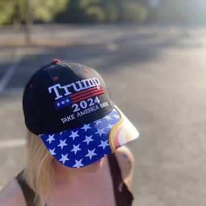 Made in USA Trump 2024 Hat Baseball Cap - Take America Flag 3 * 5 FT - MAGA Adjustable Trucker Cap for Men Women - Made in USA Black