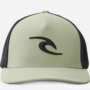 Rip Curl Icons Trucker Hat, Mesh Back Cap Snapback for Men, Adjustable, Light Green