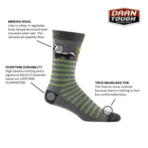 Darn Tough Men's Animal Haus Crew Lightweight Sock (Style 6066) - Forest, Large