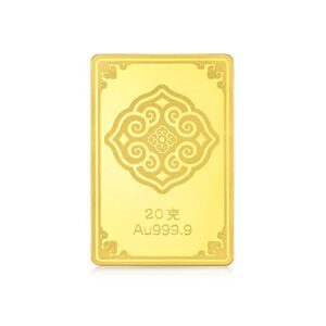 CHOW SANG SANG 999.9 24K Solid Gold Price-by-Weight 19.98g Gold Dragon Bullion for Women and Men 938449