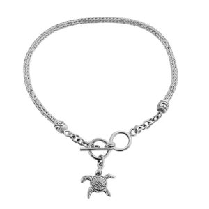 shop lc delivering joy bali legacy 925 sterling silver turtle charm tulang naga bracelet for women jewelry gifts size 7.5" 8.20 grams birthday gifts