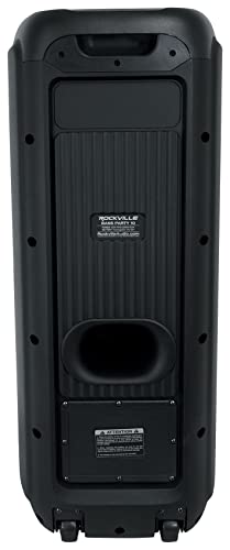 Rockville BASS Party 10 Dual 10" Portable Battery LED Party Bluetooth Speaker