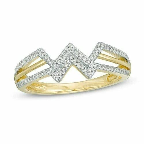 1.45 Cttw Round Shape White Cubic Zirconia Prong Setting Wedding Engagement Wonder Symbol Ring in 14K Yellow Gold Plated 925 Sterling Silver Ring Size - 6.5