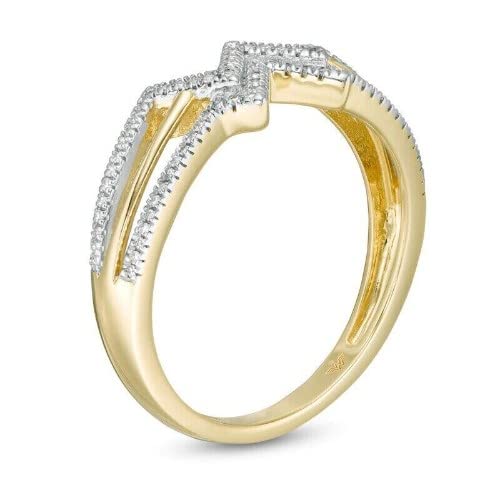 1.45 Cttw Round Shape White Cubic Zirconia Prong Setting Wedding Engagement Wonder Symbol Ring in 14K Yellow Gold Plated 925 Sterling Silver Ring Size - 6.5