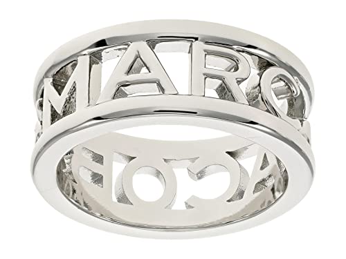 Marc Jacobs Logo Metal Ring Silver 9