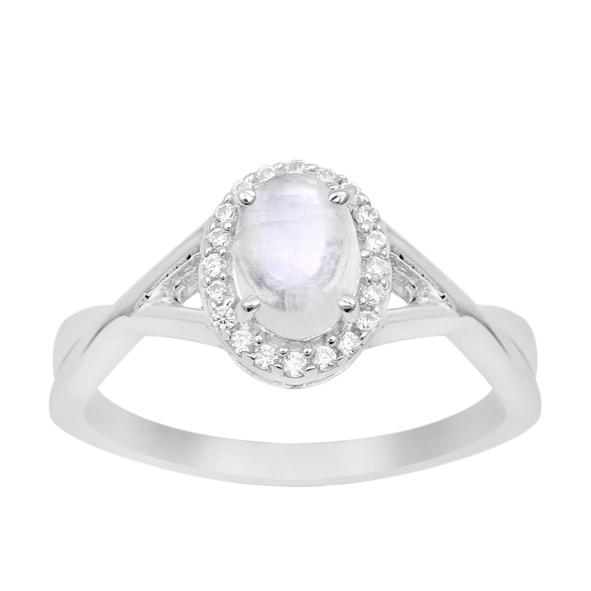 Solitaire Oval 1 Ctw Multi Choice Natural Gemstone Birthstone Sterling Silver 925 Women Wedding Ring GIFT FOR HER Moonstone, Sz7