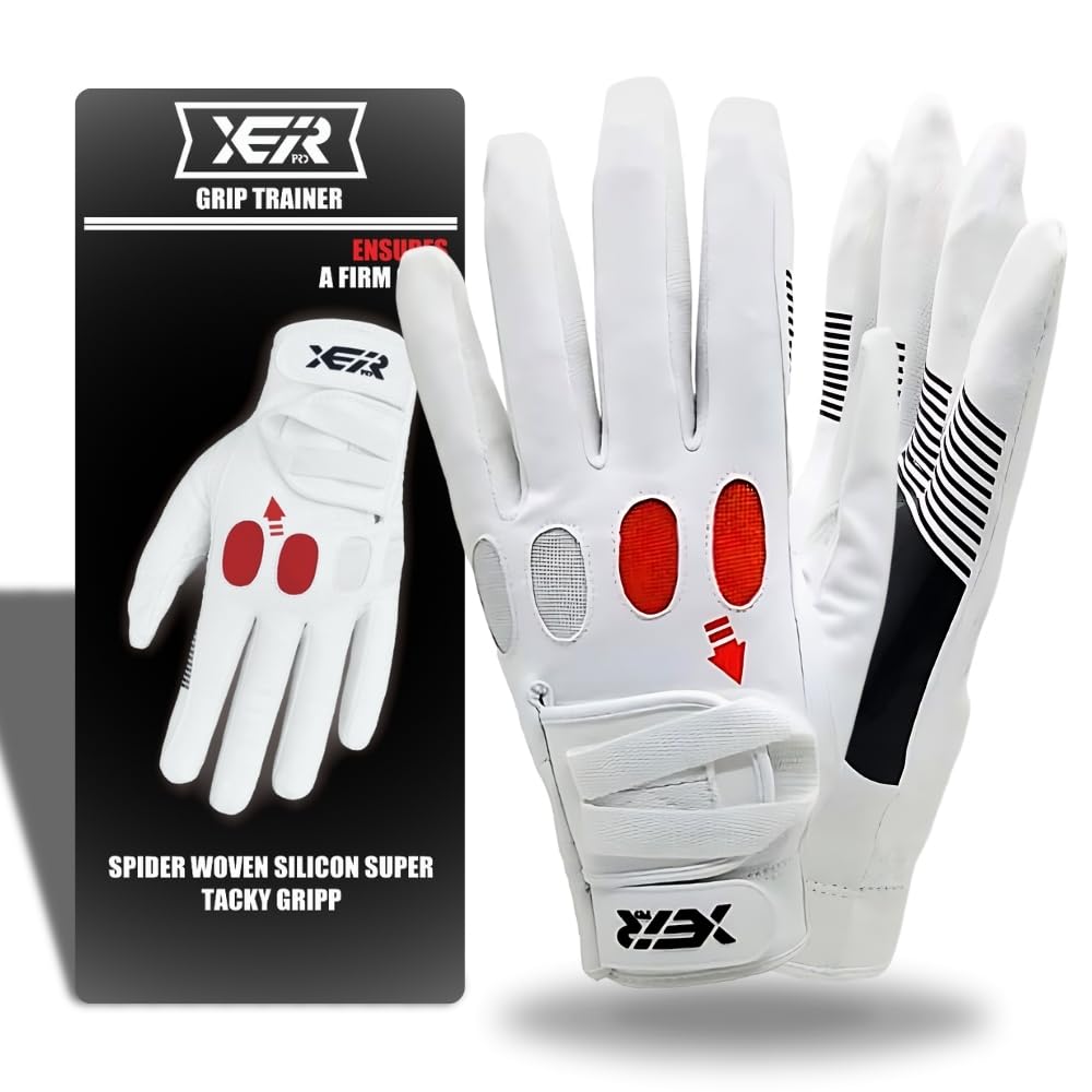 XEIRPRO Golf Grip Trainer Glove - Golf Grip Training Aid Made for Fixing Slice & Elimating Hook - Optimal Grip with 100% AAA Synthetic Tacky Leather Golf Gloves (Men's X-Large, Right)