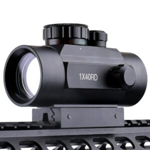 CTOPTIC Tactical 1x40mm Reflex Red Green Dot Sight Riflescope with Free 11mm & 20mm Mount Rails