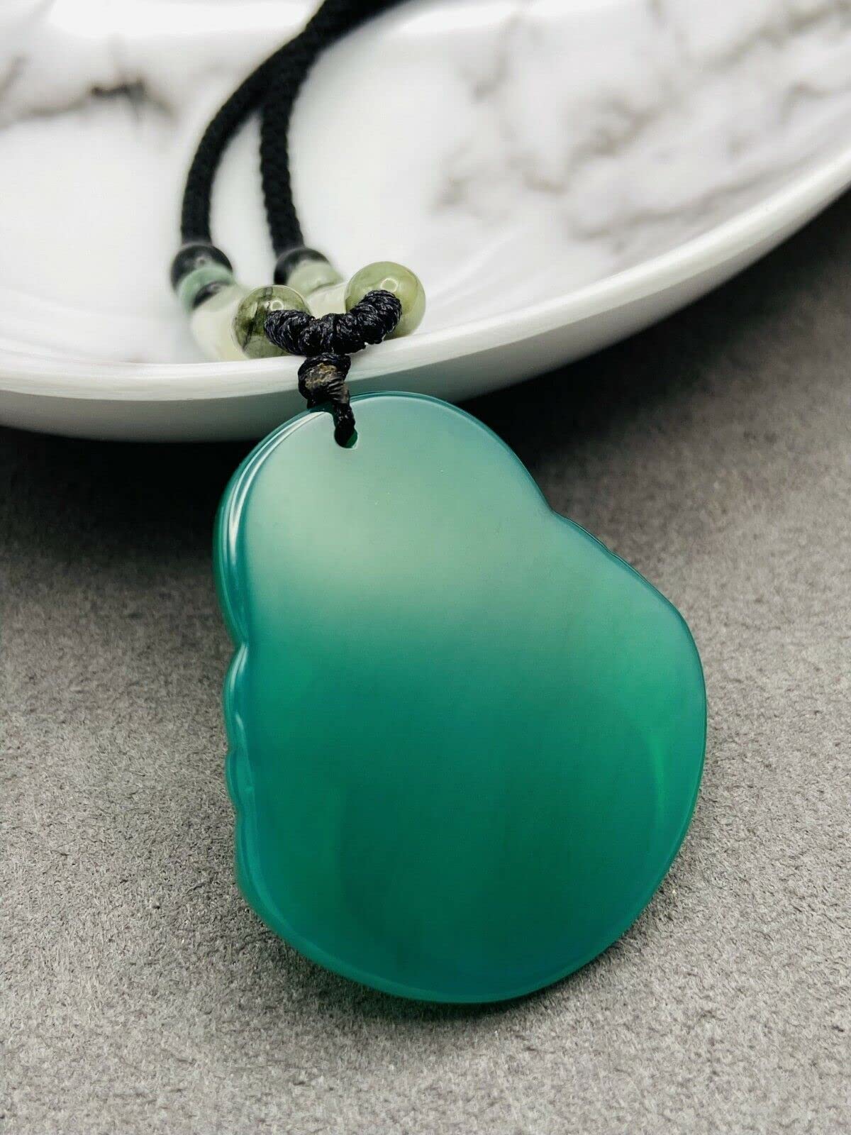 1 pc Chinese Green Jade Jewelry Lucky Smiling Buddha Charm Pendant