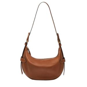 fossil women's harwell leather hobo purse handbag, brown (model: zb1847200)