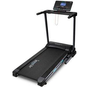 serenelife folding exercise running treadmill machine, upgraded electric motorized exercise equipment with 36 pre-set program, 15 incline level, bluetooth music and app support for home gym or office