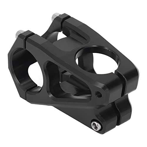 Yuecoom Mountain Bike Stem, 31.8mm Aluminum Alloy Black CNC Bicycle Short Handlebar Stem Hollow Design DIY Accessories