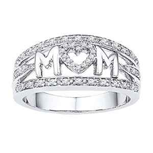 mother's day ring bridal zircon diamond elegant engagement wedding band gift new heart-shaped love ring