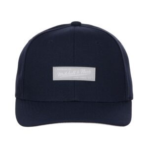 Mitchell & Ness Branded Box Logo Adjustable Snapback Cap Navy