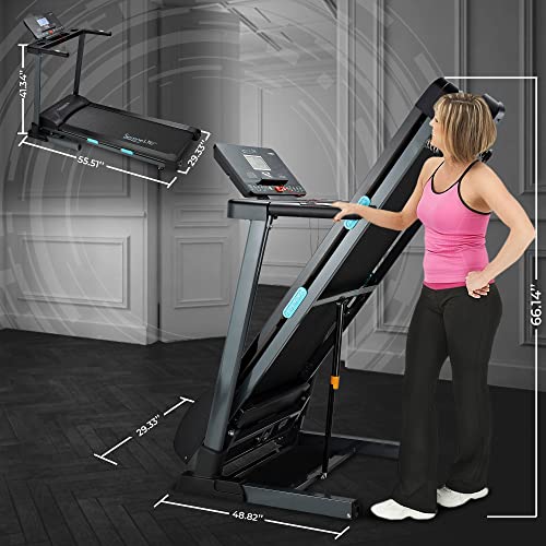 SereneLife Folding Exercise Running Treadmill Machine, Upgraded Electric Motorized Exercise Equipment with 36 Pre-Set Program, 15 Incline Level, Bluetooth Music and App Support for Home Gym or Office