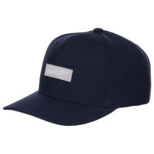 mitchell & ness branded box logo adjustable snapback cap navy