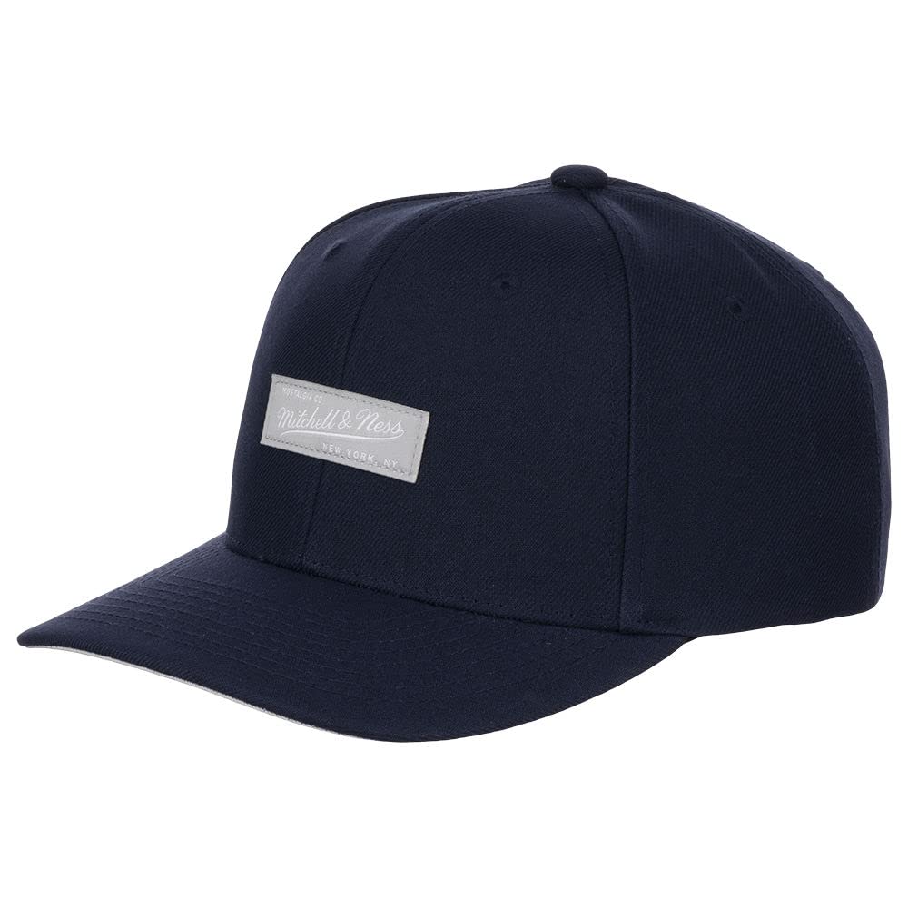 Mitchell & Ness Branded Box Logo Adjustable Snapback Cap Navy