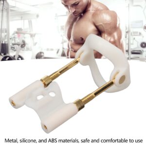 Men Male Bracket Stretcher, Men Bracket Stretcher Tool Adjust Size Easy Detachable Strength Training Device Men Bracket Stretcher Kit White Gold