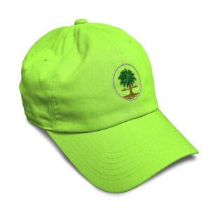 soft baseball cap palm tree b embroidery trees twill cotton dad hats for men & women lime design only