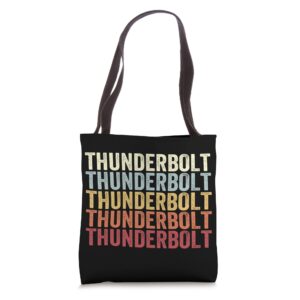 thunderbolt georgia thunderbolt ga retro vintage text tote bag