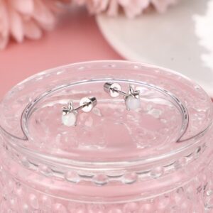 Jstyle 8 Pairs Cute Screw Back Earrings for Girls Women Pink CZ Heart Unicorn Stud Earrings Stainless Steel Flower Ball Screwback Earrings Set