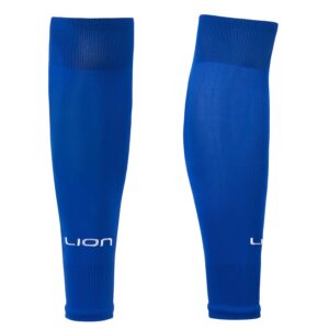 Lion Sportswear Soccer Sock Leg Sleeves To Accompany Grip Socks - Fits Over Calf/Shin Guards - Variety Of Colours To Match Your Team Kit (Royal Blue)