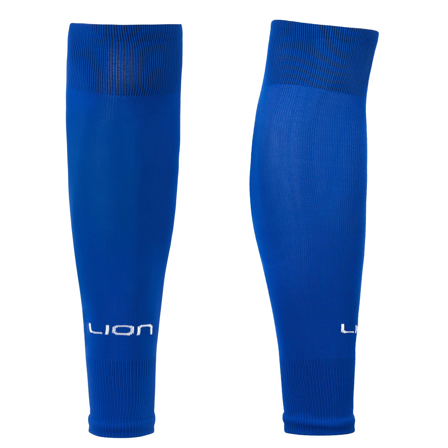 Lion Sportswear Soccer Sock Leg Sleeves To Accompany Grip Socks - Fits Over Calf/Shin Guards - Variety Of Colours To Match Your Team Kit (Royal Blue)