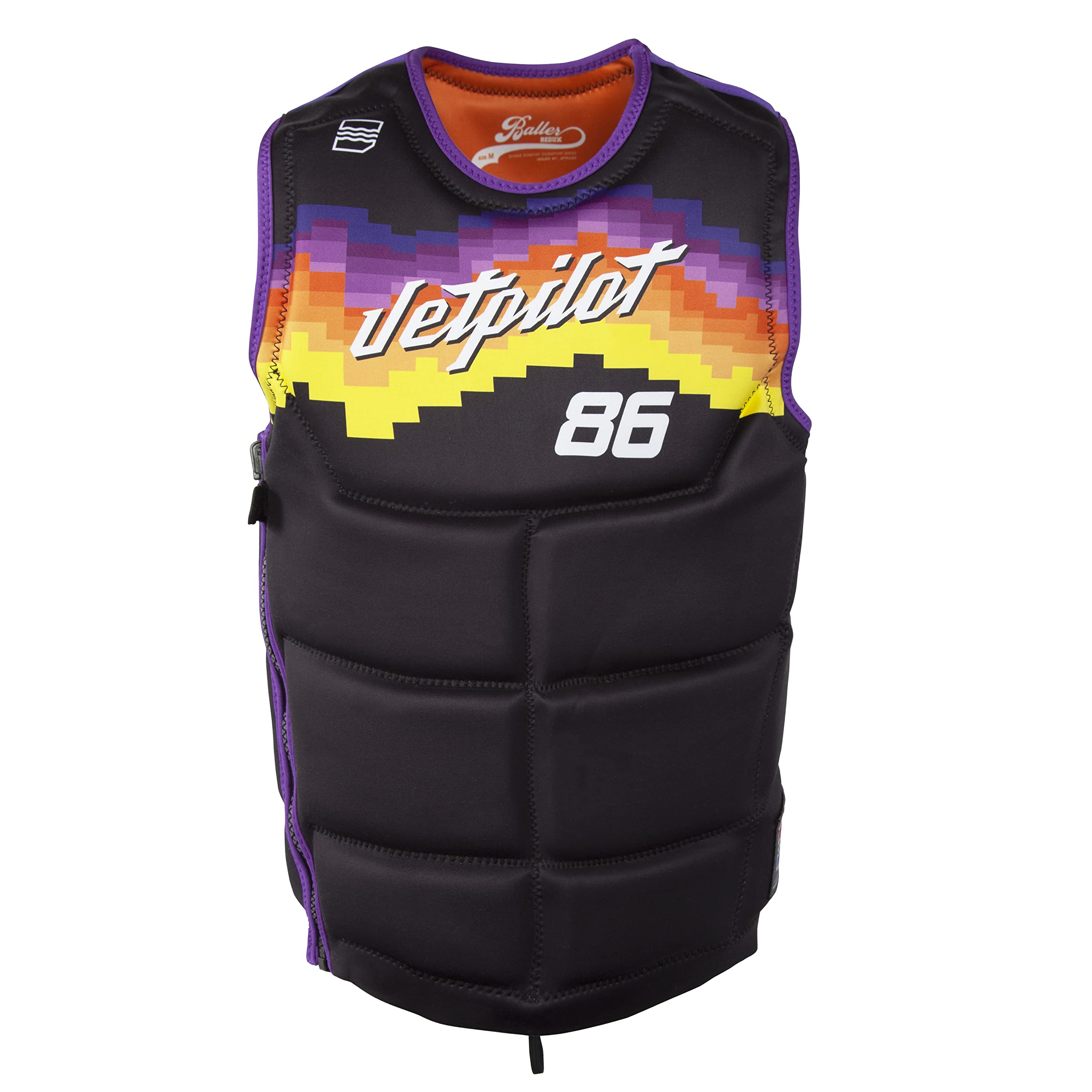 Jetpilot Bonifay Baller Neoprene Reversible Neoprene Comp Vest-BLK/PHX-Small