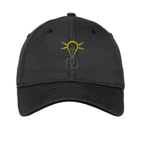 soft baseball cap electrician light bulb logo b embroidery electrician twill cotton dad hats for men & women dark denim design only