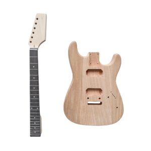 DBL DIY Guitar Kit for Beginners and Professionals,Right Handed with Mahogany Body Rosewood Fingerboard,Build Your Own Guitar,Self Assembled Electric Guitar