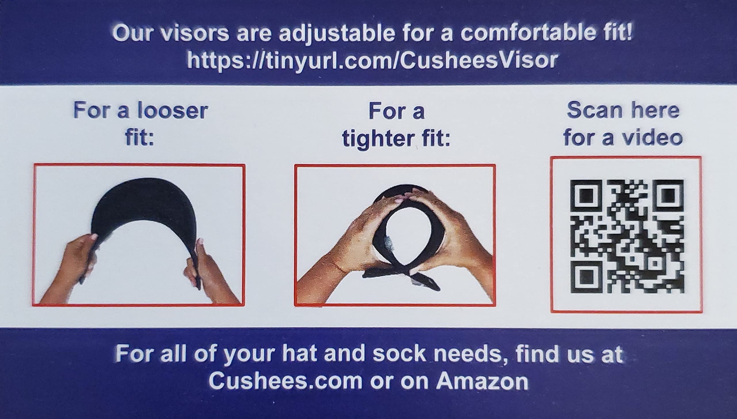 Cushees.com™ Slip-On Visor [733 Pickleball] (Navy Blue)