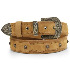 raw hyd western leather belt for men (38)