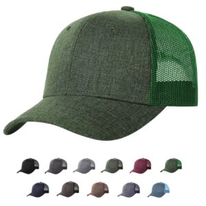 tssgbl snapback men women trucker hat summer plain trendy baseball cap,adjustable blank mesh back workout baseball golf cap kelly green