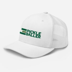 Super Fly Goods Retro Pickleball Hat Pickleball Gifts Pickleball Accessories Pickle Ball Hats for Men and Women (White Trucker Hat)