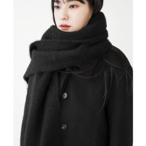 OUNIYA (Premium) Large Chunky Scarf Colorful Cashmere Feel Oversized Scarves Blanket Soft Big Wool Thick Winter Warm Women